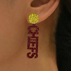 Women's NEW Kansas City Chiefs Glitter NFL‎ Earrings